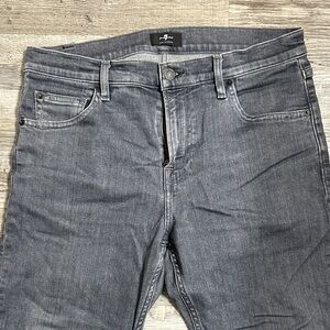 7 For All Mankind Men's Slim Jeans in Gray